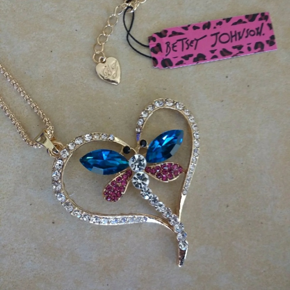 Betsey Johnson Dragonfly Necklace NWT